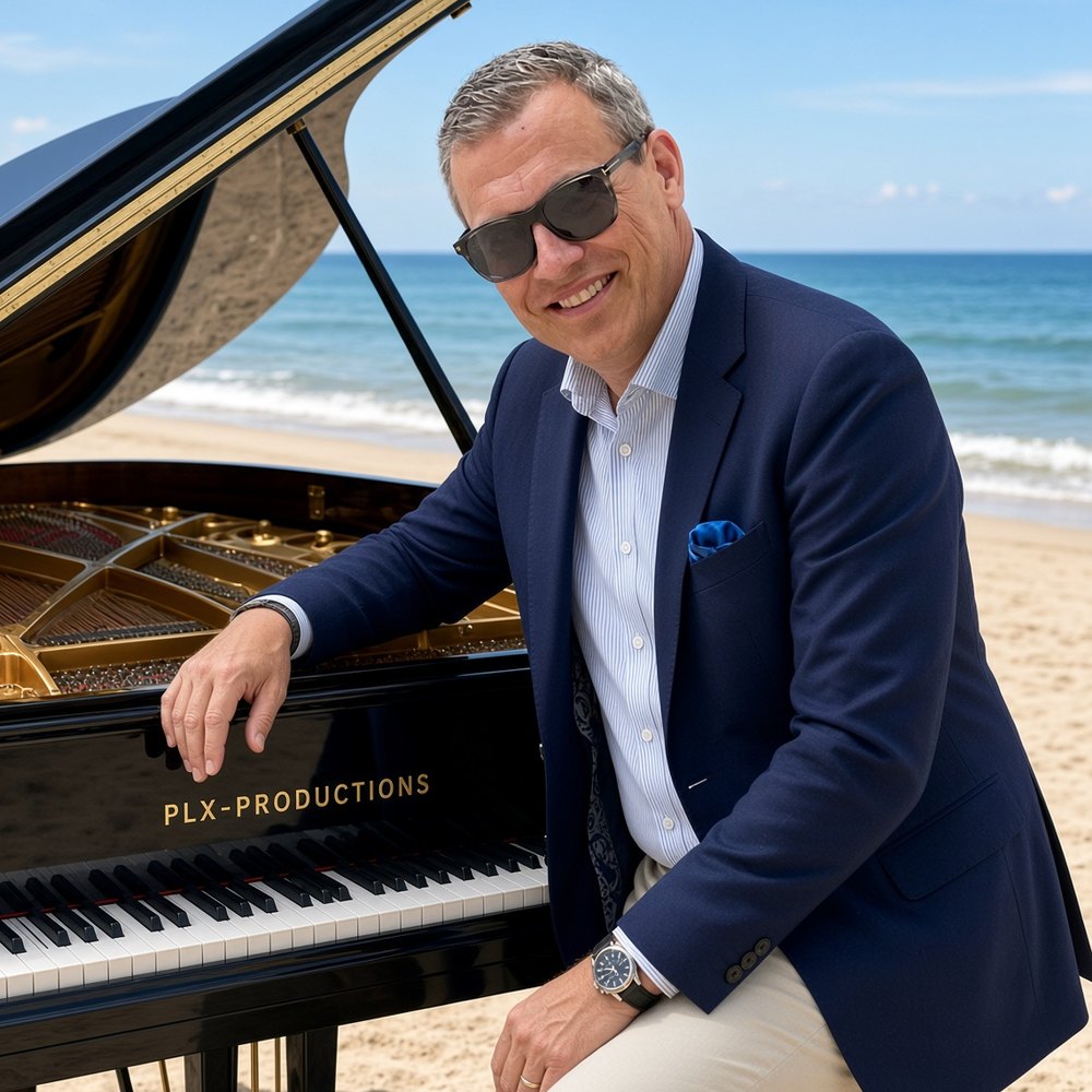 Philippe Plessers at the PLX Productions grand piano